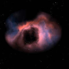 Image showing orange nebula in space