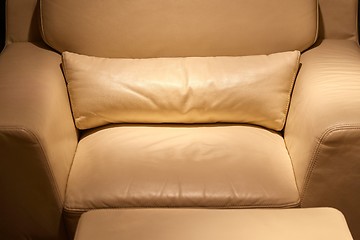 Image showing Leather Armchair Closeup