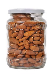 Image showing Almonds in a jar