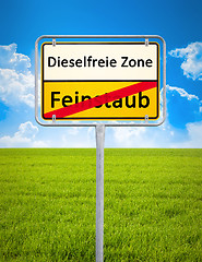 Image showing diesel free zone - no particulate matter