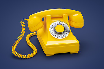 Image showing old orange phone