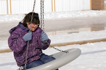 Image showing Girl Swinging