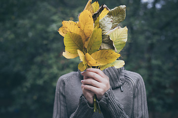 Image showing Portrait of a sad teenager girl.