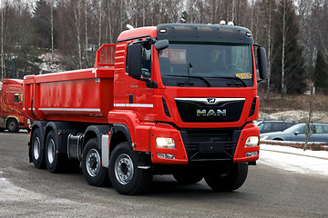 Image showing New Red MAN Tipper Truck