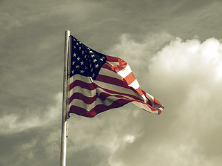 Image showing Vintage looking USA flag