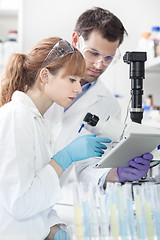 Image showing Health care researchers working in scientific laboratory.