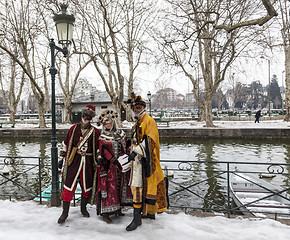 Image showing Disguised Group - Annecy Venetian Carnival 2013