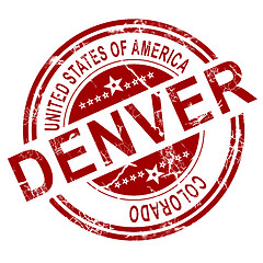 Image showing Denver stamp with white background