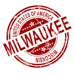 Image showing Milwaukee Washington stamp with white background