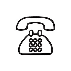 Image showing Telephone sketch icon.