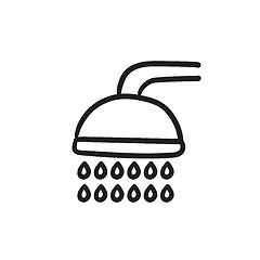 Image showing Shower sketch icon.