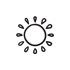 Image showing Sun sketch icon.