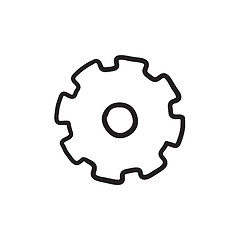 Image showing Gear sketch icon.