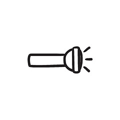 Image showing Flashlight sketch icon.