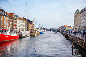 Image showing View of Nyhavn canal, Copenhagen