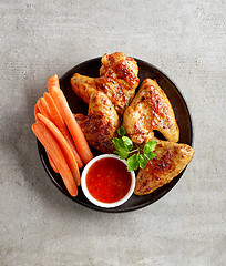 Image showing roasted chicken wings