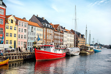 Image showing View of Nyhavn canal, Copenhagen