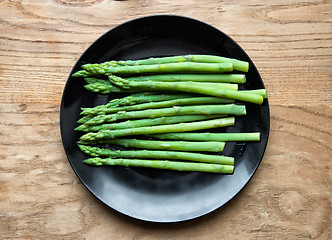 Image showing plate of asparagus