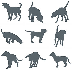 Image showing Vector dogs silhouettes