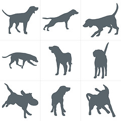 Image showing Vector dogs silhouettes