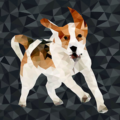 Image showing Vector polygonal dogs silhouettes