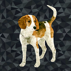 Image showing Vector polygonal dogs silhouettes