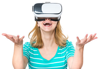 Image showing Woman with VR glasses