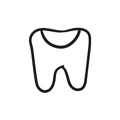 Image showing Tooth decay sketch icon.