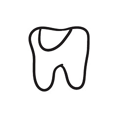 Image showing Tooth decay sketch icon.