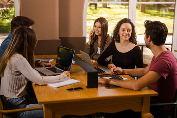 Image showing Group of students working together