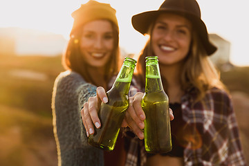 Image showing Enjoying life with a toast