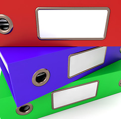 Image showing Stack Of Three Files For Getting Organized