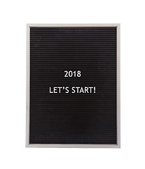 Image showing Very old menu board - New year - 2018