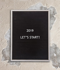 Image showing Very old menu board - New year - 2019