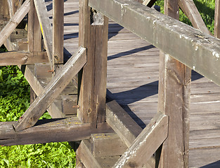 Image showing old wooden bridge