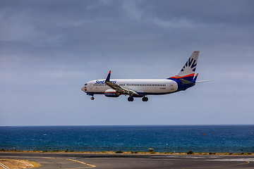 Image showing ARECIFE, SPAIN - APRIL, 15 2017: Boeing 737 - 800 of SunExpress 