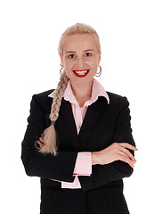 Image showing Smiling business woman with braid hair