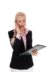 Image showing Business woman on her cell phone