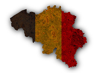 Image showing Textured map of Belgium in nice colors