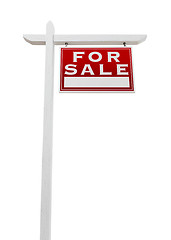 Image showing Right Facing For Sale Real Estate Sign Isolated on a White Backg