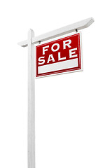 Image showing Right Facing For Sale Real Estate Sign Isolated on a White Backg