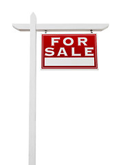 Image showing Right Facing For Sale Real Estate Sign Isolated on a White Backg