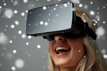 Image showing close up of woman in virtual reality headset