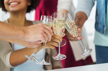Image showing friends clinking glasses of champagne at party
