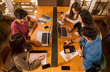 Image showing Group of students working together