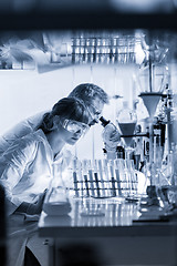 Image showing Health care professionals researching in scientific laboratory.