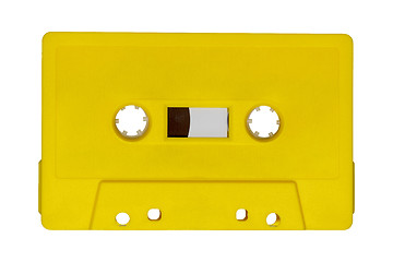 Image showing Retro yellow audio tape with