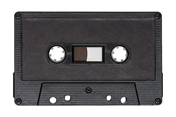 Image showing Retro black audio tape with