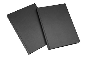 Image showing two black books isolated on white background