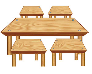 Image showing Table and chair